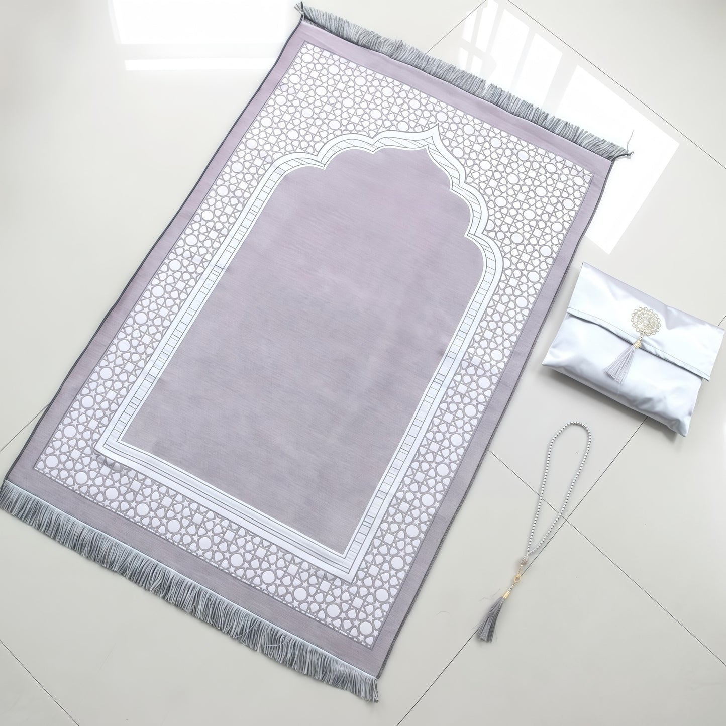 Portable Prayer Mat Set with Tasbeeh & Carry Case