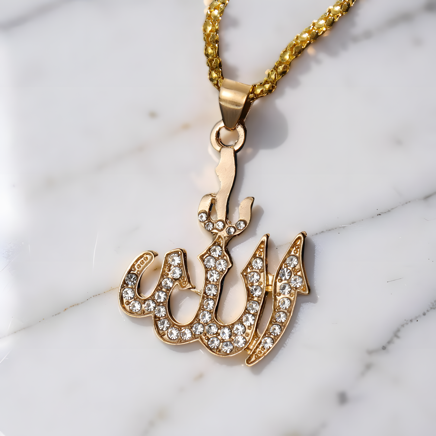Allah Calligraphy Pendant Necklace