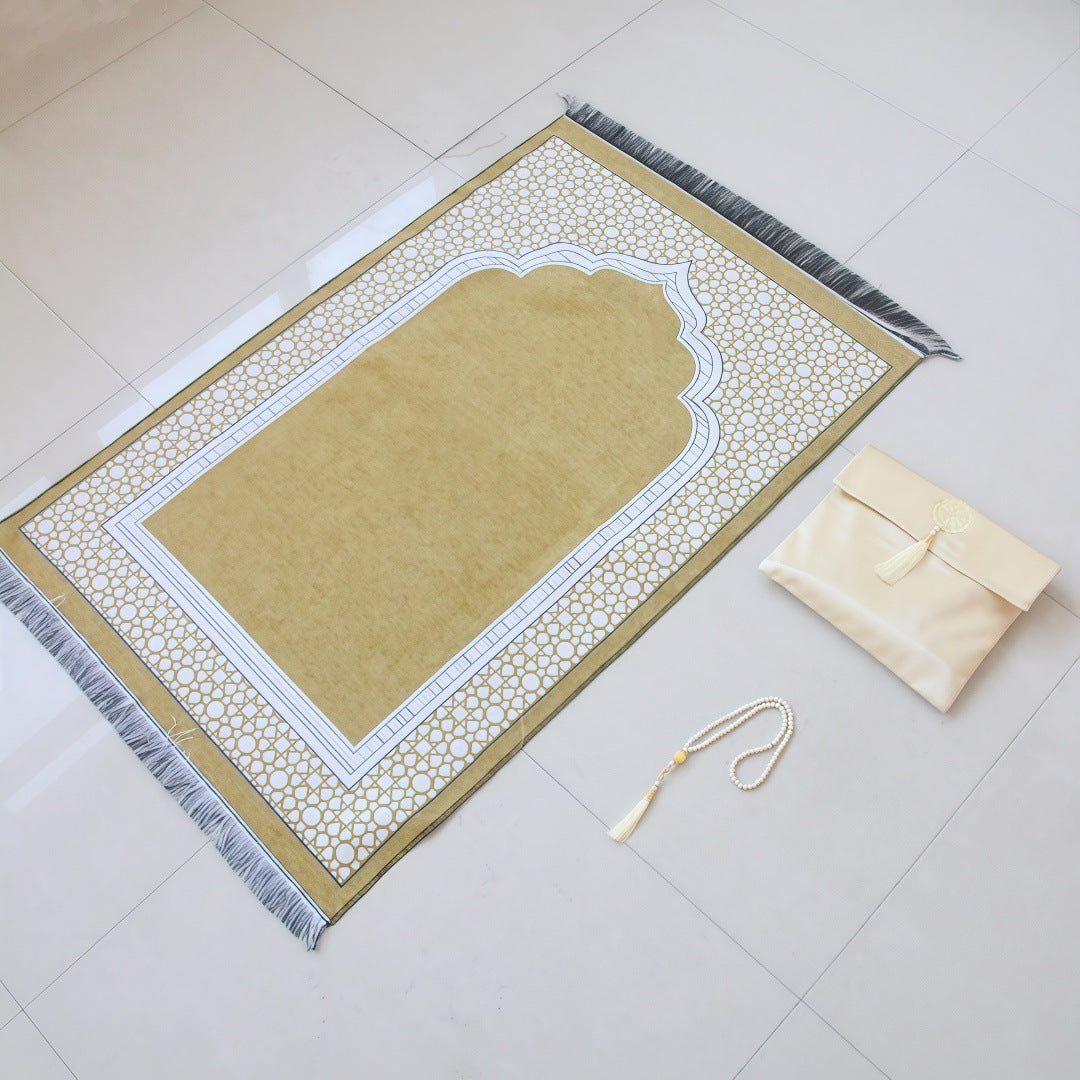Portable Prayer Mat Set with Tasbeeh & Carry Case
