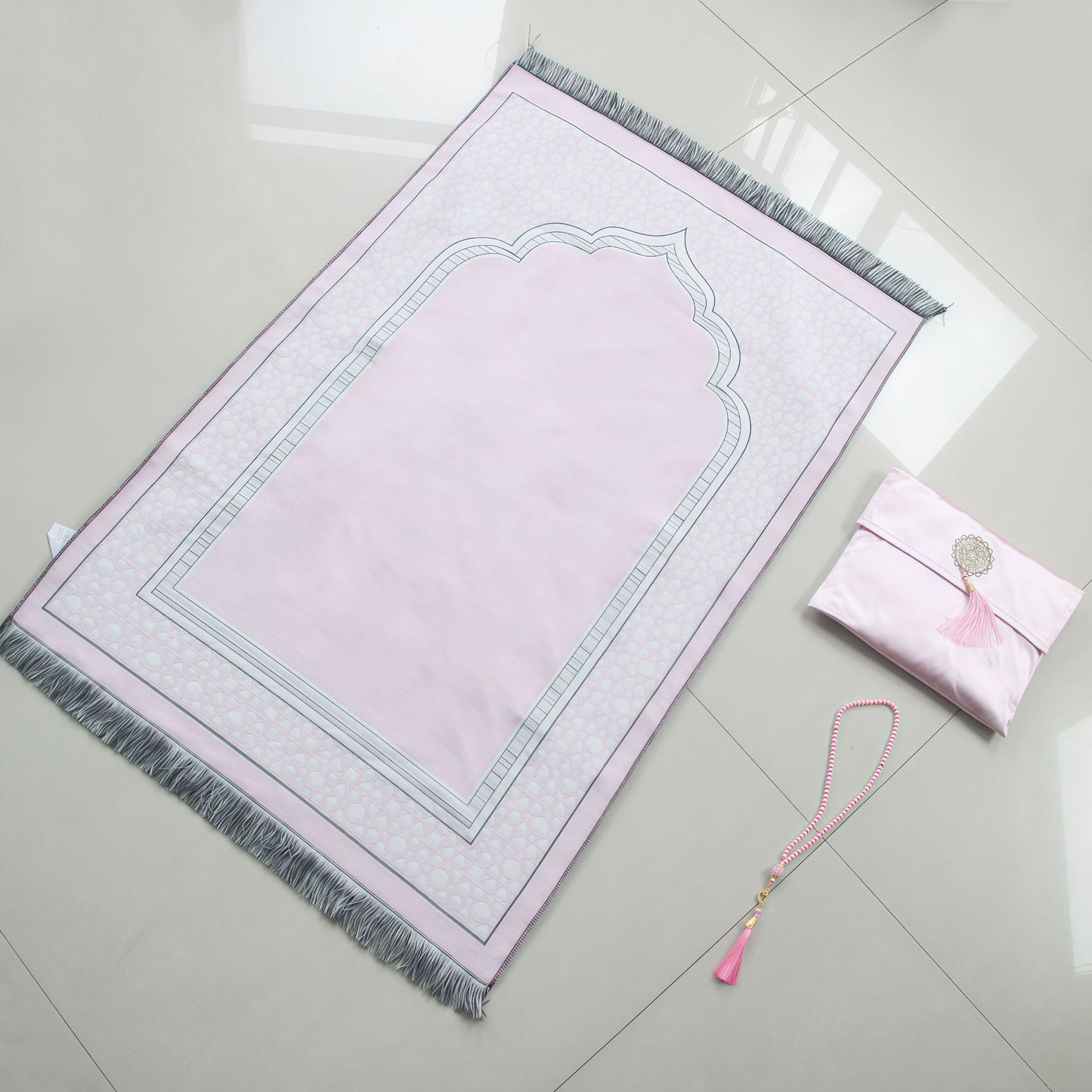 Portable Prayer Mat Set with Tasbeeh & Carry Case