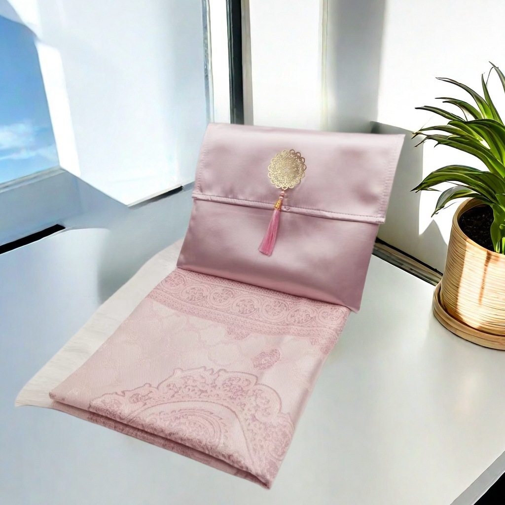 Portable Prayer Mat Set with Tasbeeh & Pouch