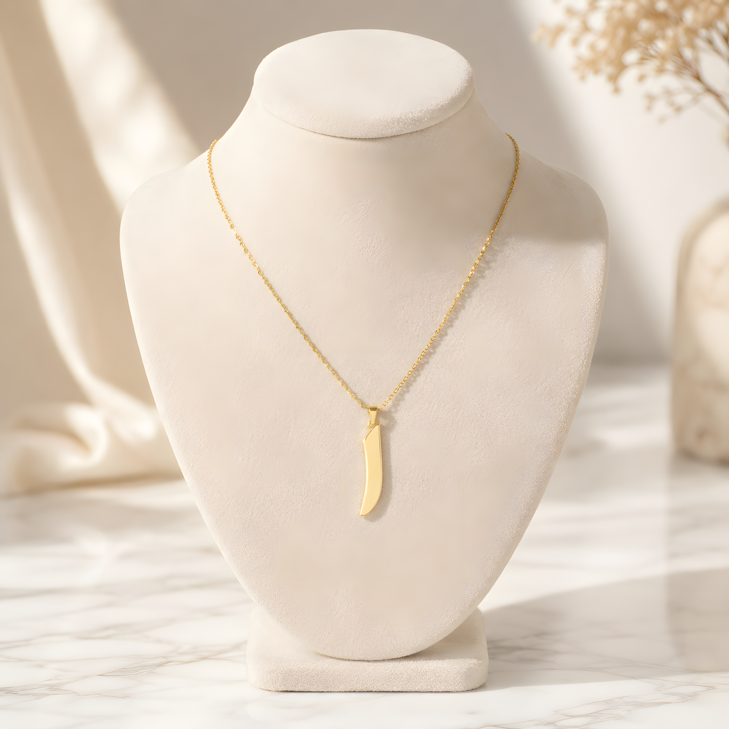 Arabic Letter Pendant Necklace