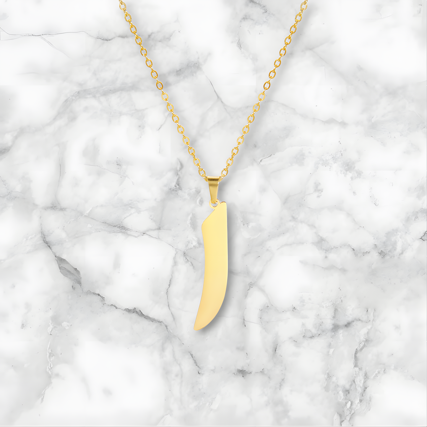 Arabic Letter Pendant Necklace