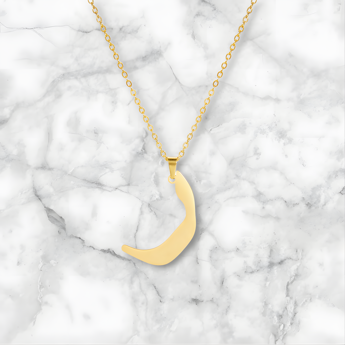 Arabic Letter Pendant Necklace