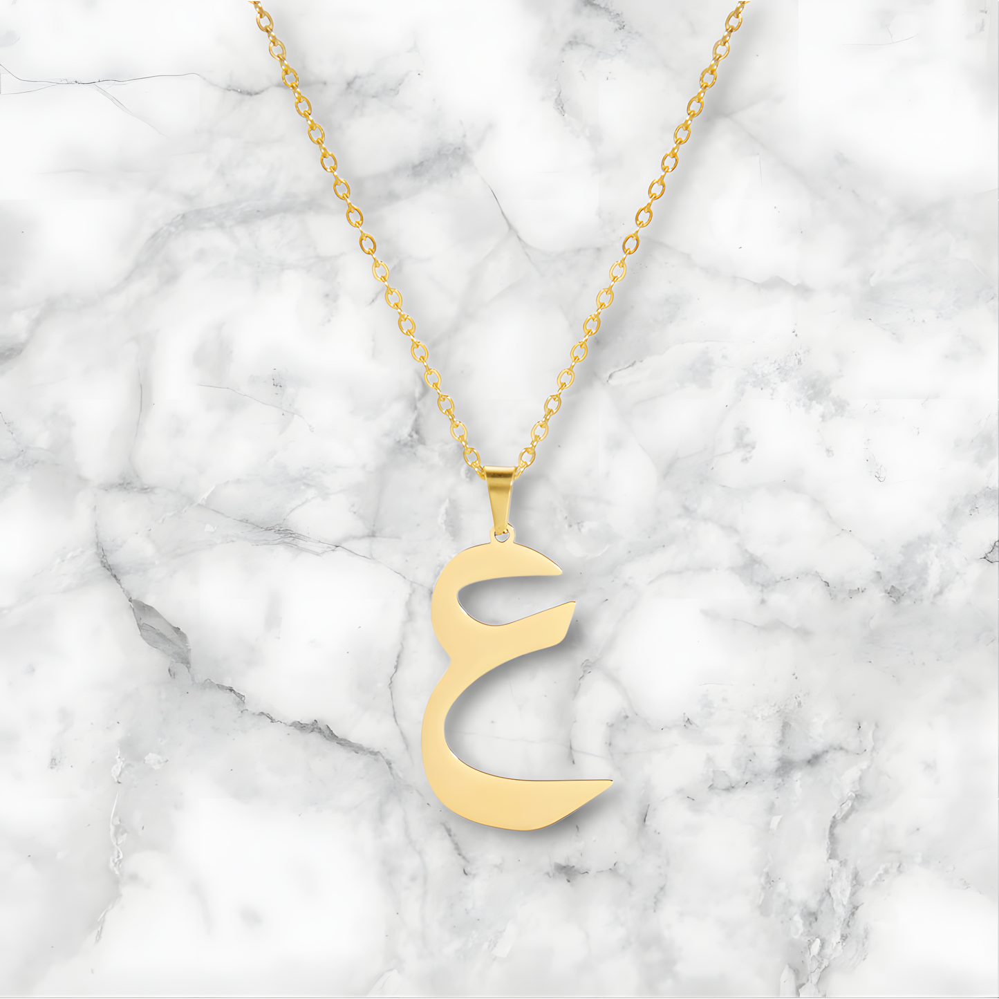 Arabic Letter Pendant Necklace