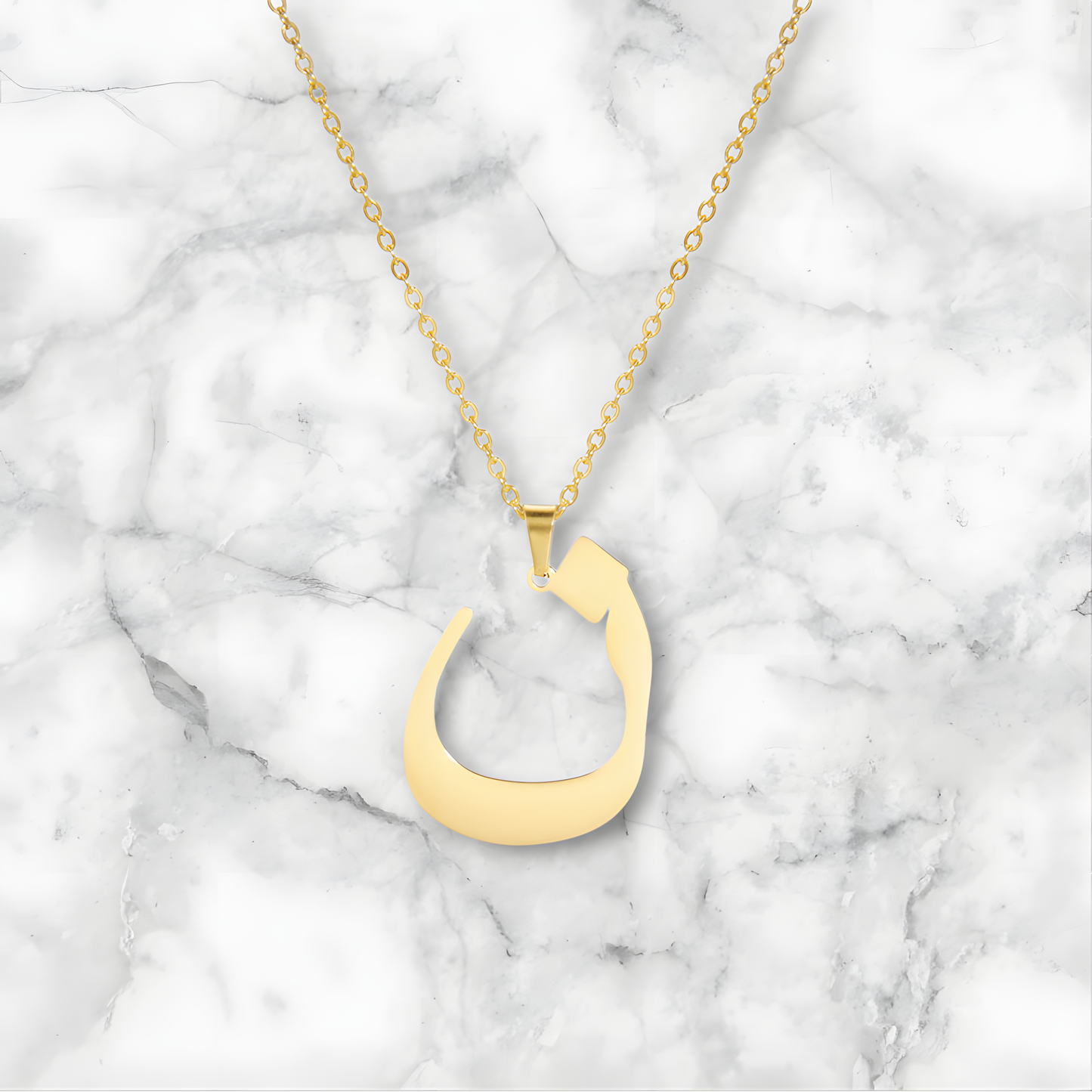 Arabic Letter Pendant Necklace