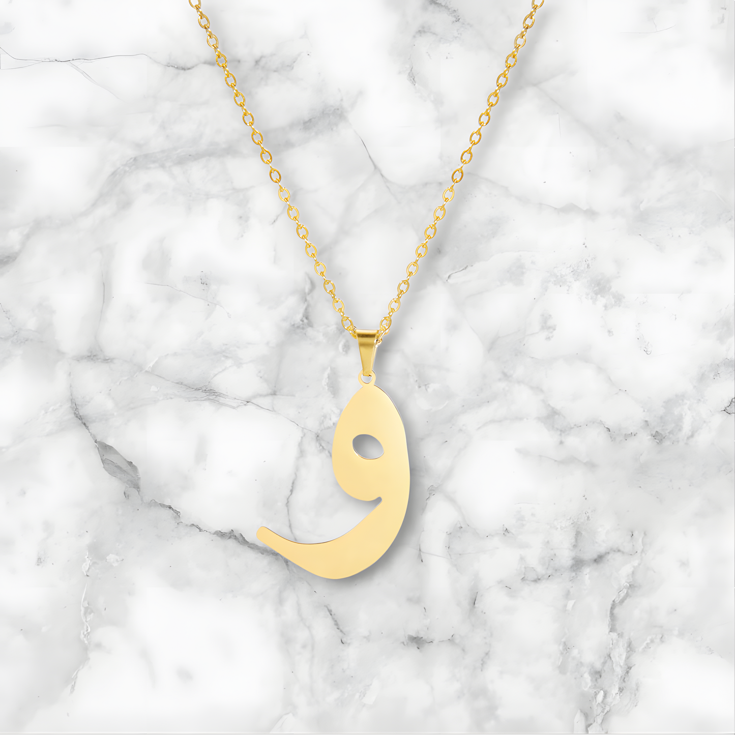 Arabic Letter Pendant Necklace