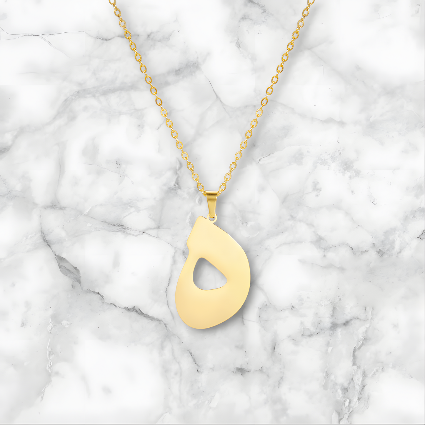Arabic Letter Pendant Necklace